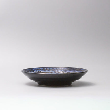 Open Flat Base 23cm Bowl Copper Swirl Glaze