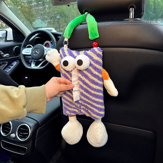 Purple Striped Tissue Holder for Car – product detail
