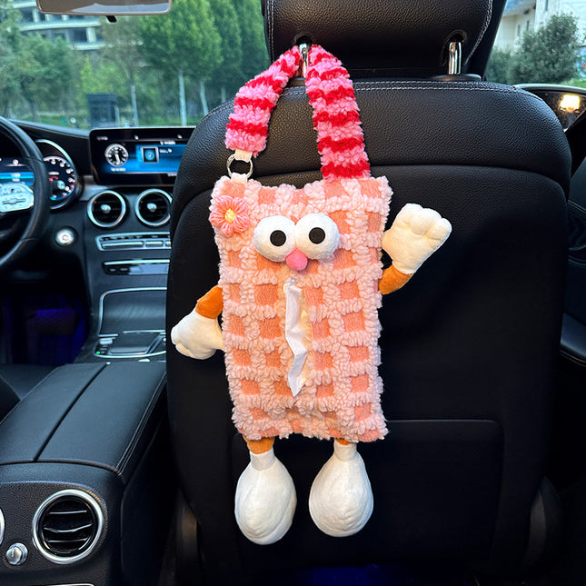 Pink Striped Tissue Holder for Car