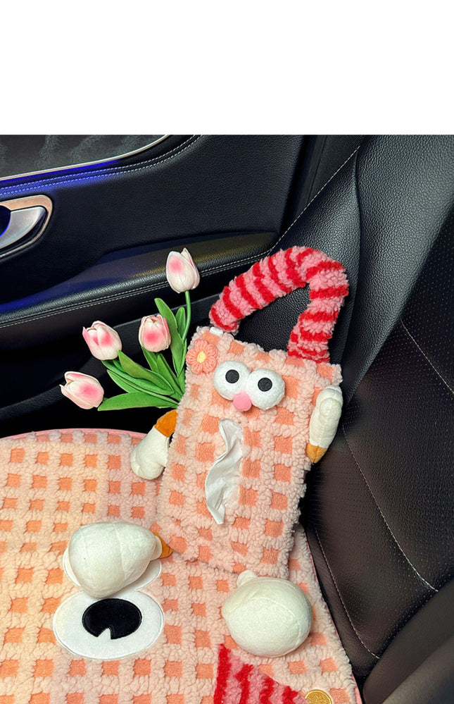 Pink Striped Tissue Holder for Car – product detail