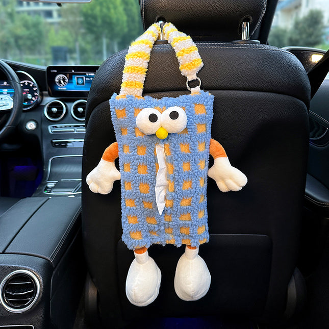 Blue Striped Tissue Holder for Car