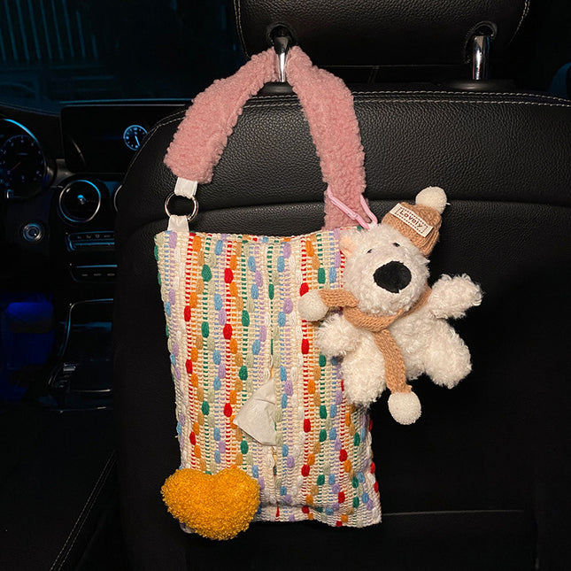 Cute Yellow Bear Car Tissue Holder