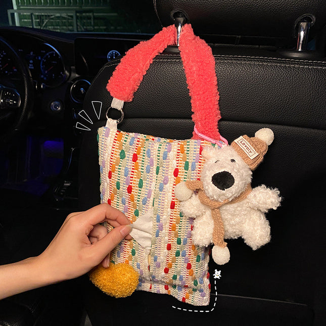 Cute Yellow Bear Car Tissue Holder – product detail