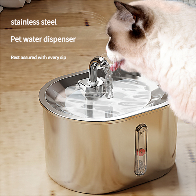 Beginner Package Stainless Steel Pet Water Fountain with Faucet Flow and USB Interface – product detail