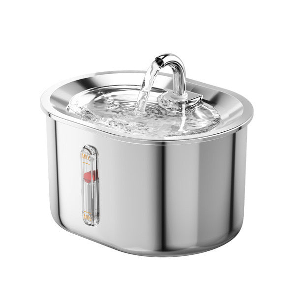 Intelligent Sensing Stainless Steel Pet Water Fountain with Smart Sensor and USB Plug – product detail