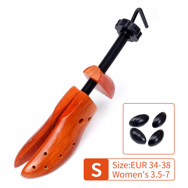 1 PCS Brown Adjustable Wooden Shoe Stretcher for Women Small Size (EUR 34-38) V888-ELOSUNG10005