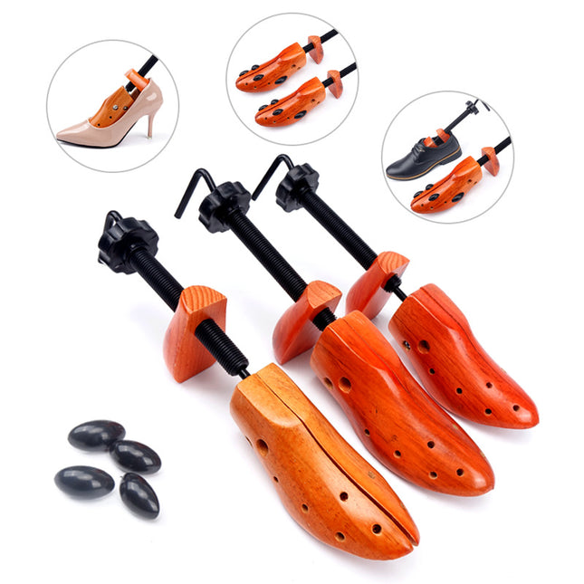 1 PCS Brown Adjustable Wooden Shoe Stretcher for Women Small Size (EUR 34-38) – product detail