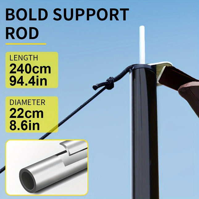 Outdoor camping square sky curtain black glue sky curtain sun and rain protection 500 300cm – product detail
