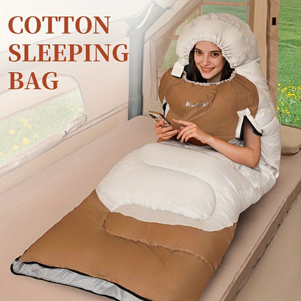 KAIROAD Extra Wide Mummy Sleeping Bag Plus FREE Accessories (Eye Mask Earplugs U-shaped Pillow) – design and finish