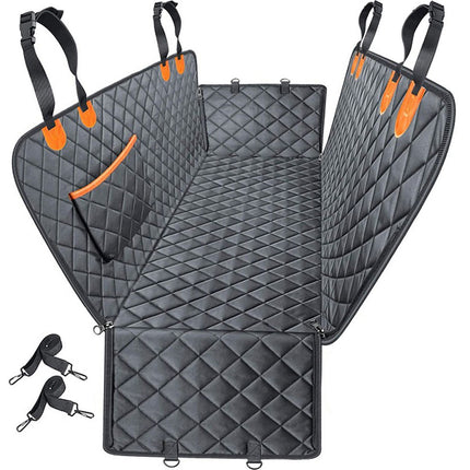 Heavy Duty Dog Car Seat Cover with Side Flaps, Waterproof Pet Back Seat Cover,  Non-Slip  Scratchproof Dog Hammock for Cars, Trucks and SUVs