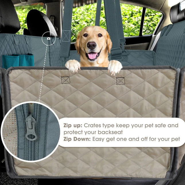 Heavy Duty Dog Car Seat Cover with Side Flaps Waterproof Pet Back Seat Cover Non-Slip Scratchproof Dog – product detail