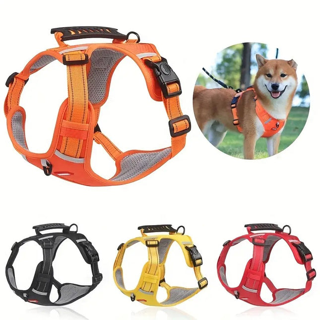 Reflective Dog Harness with Leash No-Pull Vest Harness for Dogs Adjustable Dog Vest with Handle Walking – product detail