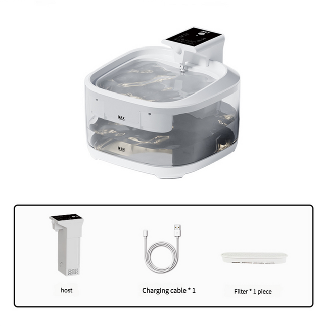 4.5L Smart Pet Water Fountain with Digital Display (White Design)