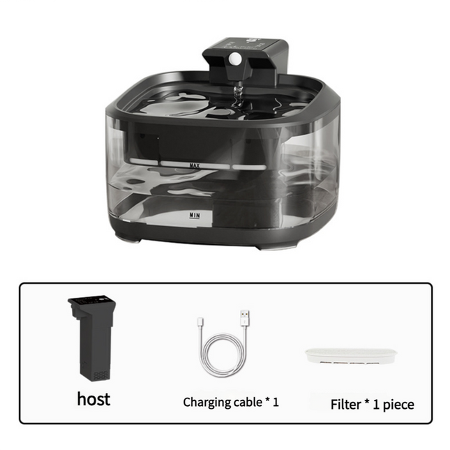 4.5L Smart Pet Water Fountain with Digital Display (Black Design)