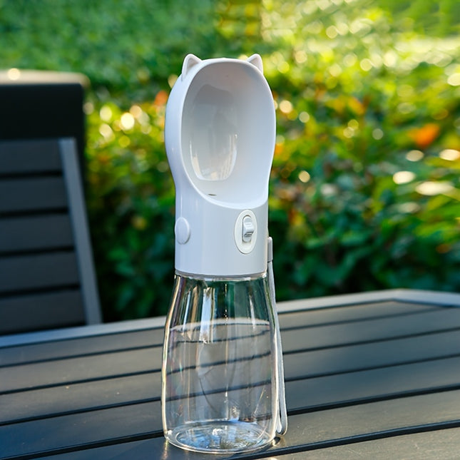 Portable Dog Water Bottle with Bowl Dispenser-550ml (Hand Operation)