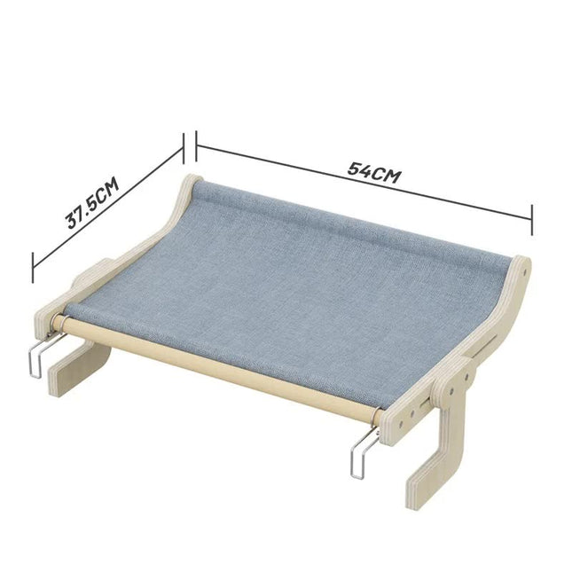 Wall-Mounted Cat Hammock Bed-Wooden Frame
