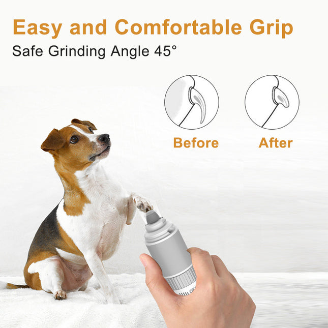 Rechargeable Pet Nail Grinder with Quiet Motor and LED Lights- USB Charging Two-Speed Settings – product detail