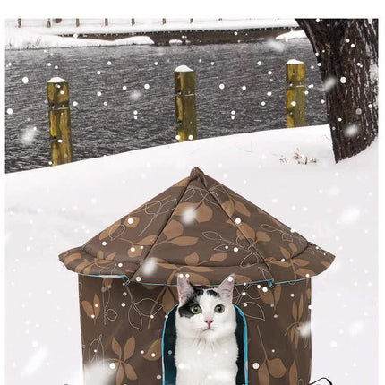 Outdoor Waterproof Cat House - Insulated, Weatherproof, Warm Shelter for Cats, Ideal for Winter Protection, Size: L 45*41cm