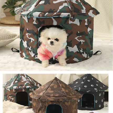 Outdoor Waterproof Cat House - Insulated, Weatherproof, Warm Shelter for Cats, Ideal for Winter Protection,Size: S 35*40cm