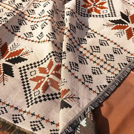 180*230cm Bohemian Picnic Blanket, Waterproof Camping Blanket, Outdoor Rug for Camping, Picnic, Beach