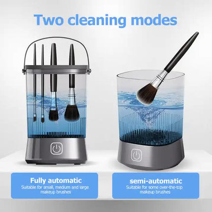 Electric Makeup Brush Cleaner with USB Rechargeable Design - Fast, Convenient Cleaning for All Brush Sizes(Black)