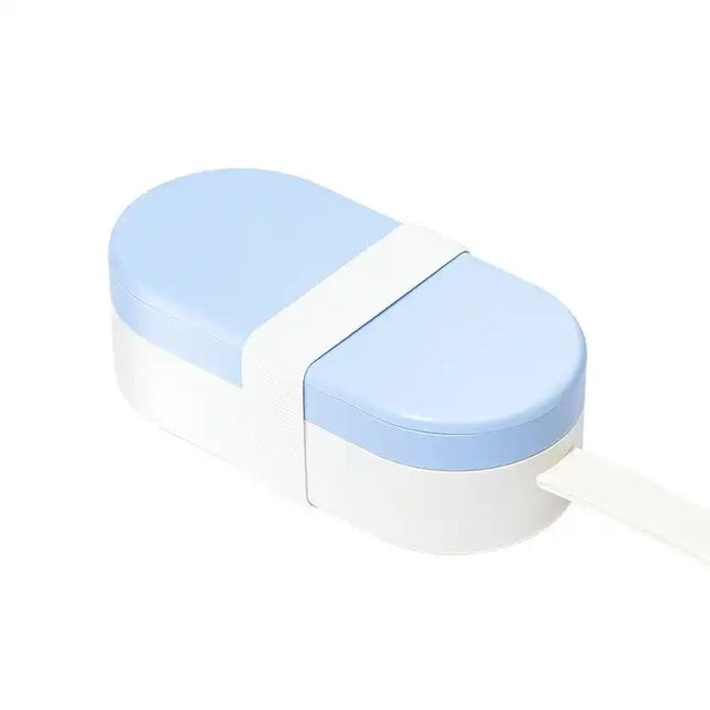 Portable Pet Food Storage Box - 90g Capacity (Yellow+blue)