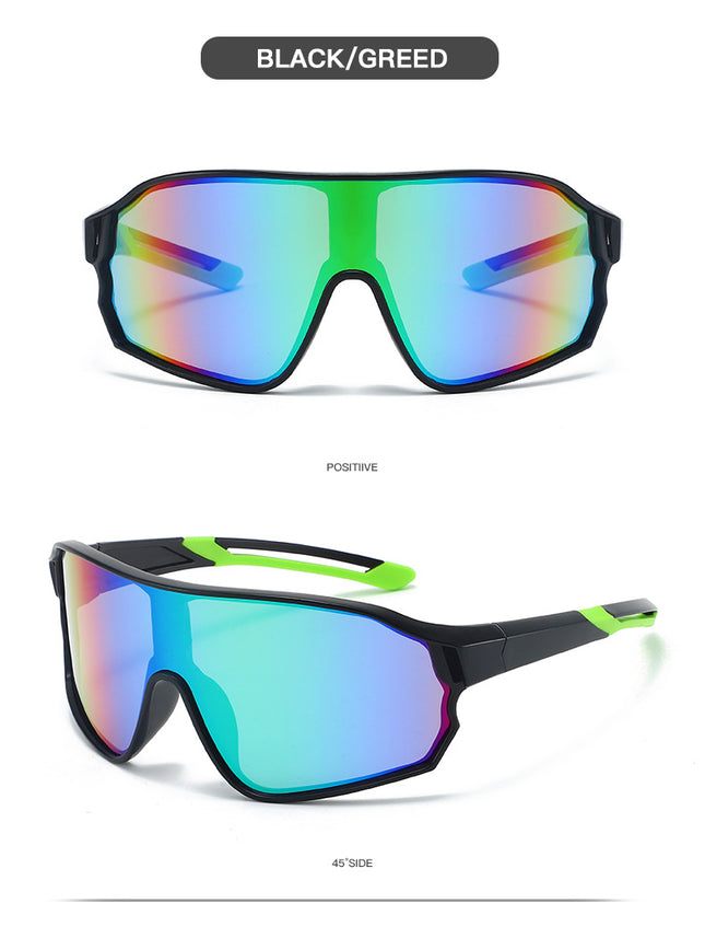 Fashionable Sports Sunglasses with Colorful Mirror Lenses – product detail