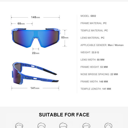 Neon Green Sports Sunglasses with Blue Mirrored Lens | UV400 Polarized Performance Shades