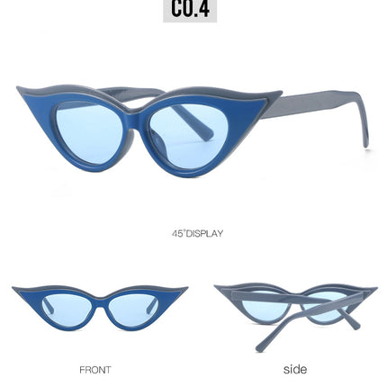 Retro Cat-Eye Sunglasses - Stylish Blue Vintage Frames for Women