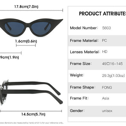 Retro Cat-Eye Sunglasses - Stylish Black Vintage Frames for Women