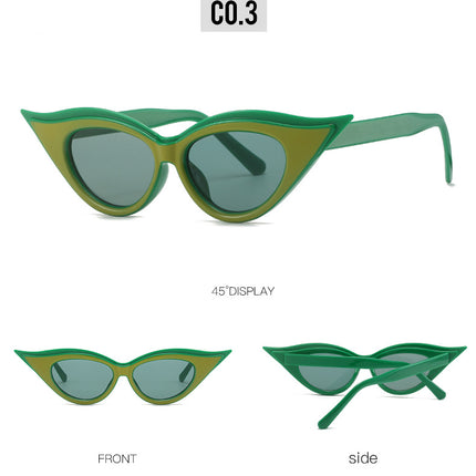 Retro Cat-Eye Sunglasses - Stylish Green Vintage Frames for Women