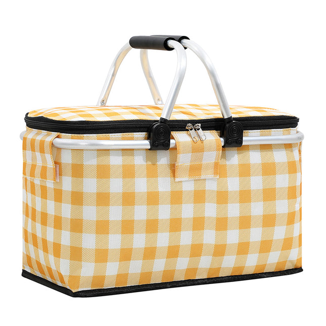 Insulated Picnic Basket with Aluminum Frame