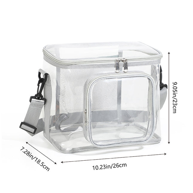 Clear PVC Transparent Shoulder Bag Travel and Stadium Approved Tote