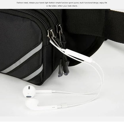 Water-Resistant Running Waist Pack with Bottle Holder - Adjustable Fitness Belt for Men