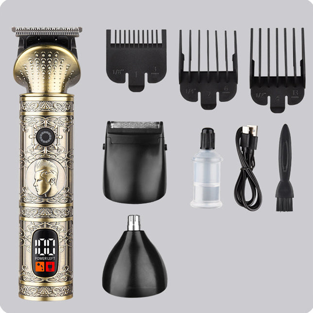 Vintage Electric Hair Trimmer & Multi-Grooming Kit with Precision