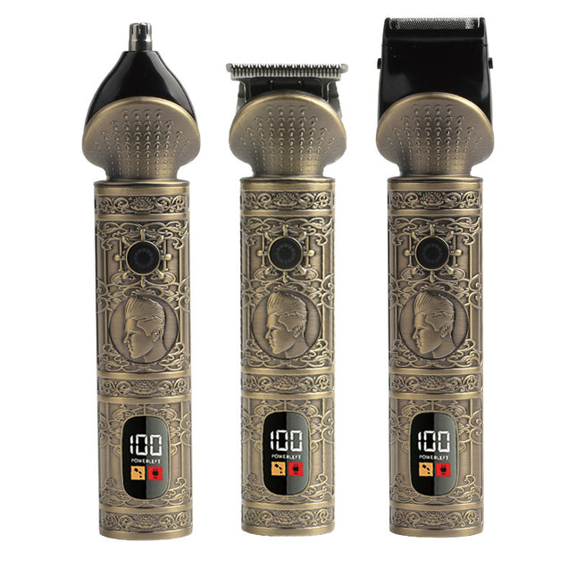 Vintage Electric Hair Trimmer & Multi-Grooming Kit with Precision