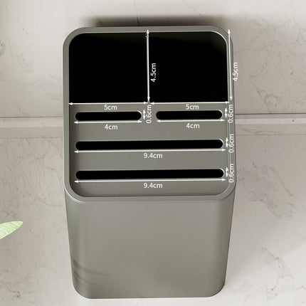 Multi-Functional Square Knife Holder - Compact Kitchen Storage Organizer(white)