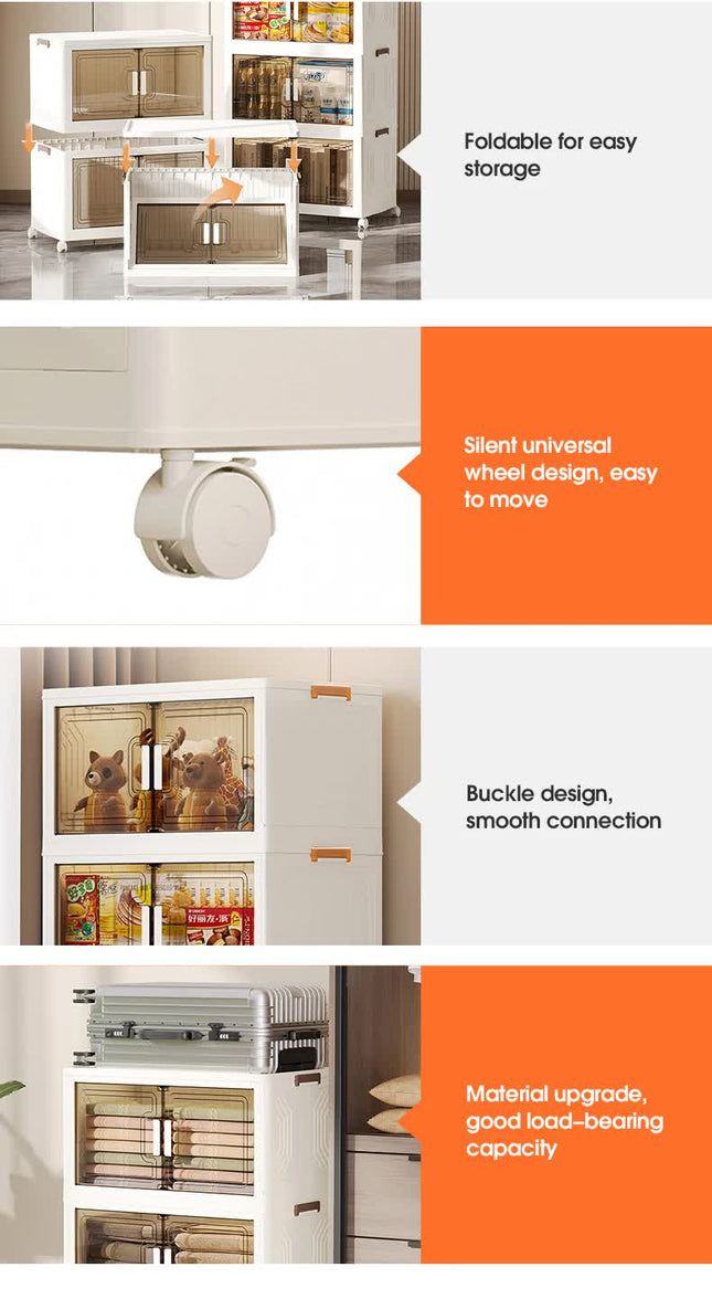 Stackable Storage Boxes with Transparent Doors – product detail