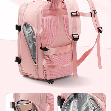 Multi-Compartment Travel Backpack with Shoe Storage and Wet-Dry Separation (Light Blue)31cm(L)*17cm(W)*42cm(H)