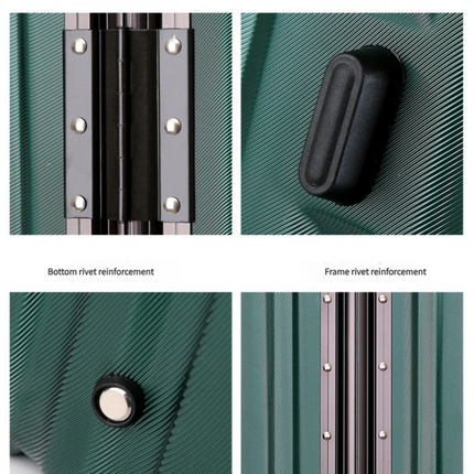 Aluminum Alloy Hard-Shell Suitcase with TSA Lock -20" Spinner Luggage in Silver