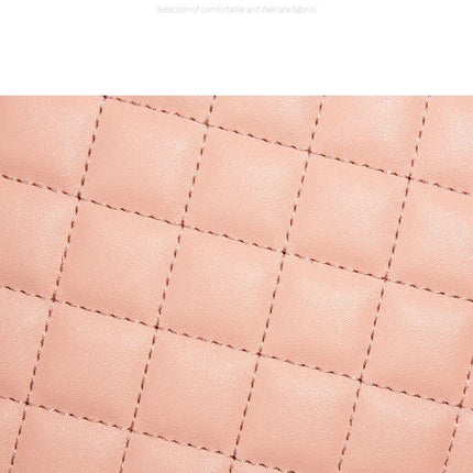 Elegant Quilted Tote Bag with Matching Clutch in Soft Pink