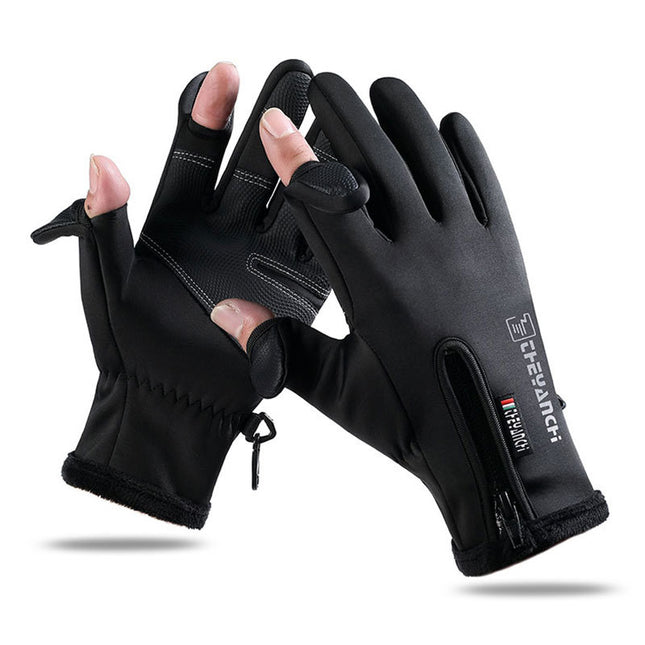 Convertible Fingerless Winter Gloves Waterproof Windproof Thermal Gloves with Touchscreen Compatibility