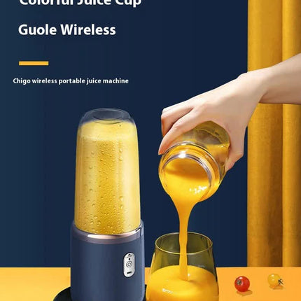 Portable High-Speed Blender with USB Rechargeable Battery - 2-in-1 Bottle and Cup Design, Compact and Powerful