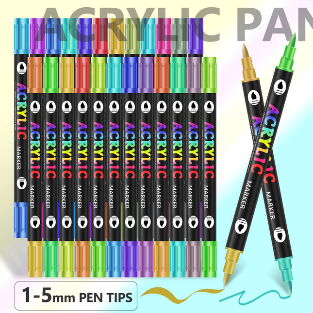 36-Pack Dual-Tip Acrylic Paint Markers – product detail