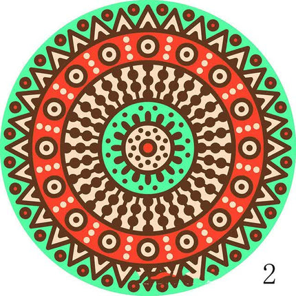 Set of 6 Mandala Ceramic Drink Coasters - Absorbent, Non-Slip Coasters for Coffee Table and Home Decor 10.4cm