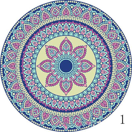Set of 6 Mandala Ceramic Drink Coasters - Absorbent, Non-Slip Coasters for Coffee Table and Home Decor 10.4cm