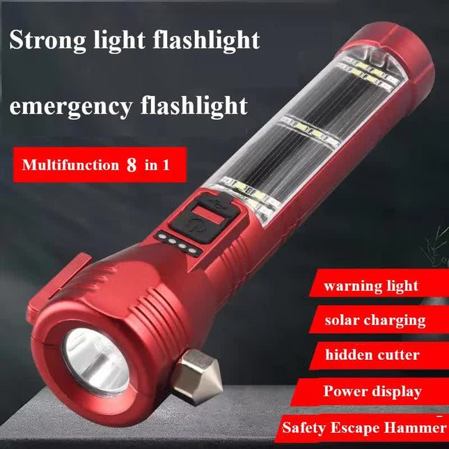 Multi-Functional Safety Flashlight Rechargeable Waterproof Emergency Torch with USB Charging High-Lumen – product detail
