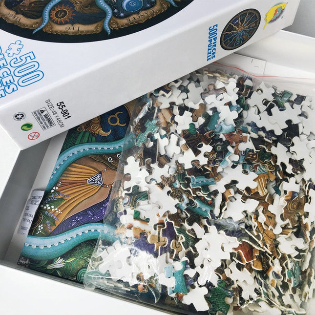 500 Piece Zodiac Circle Jigsaw Puzzle – product detail