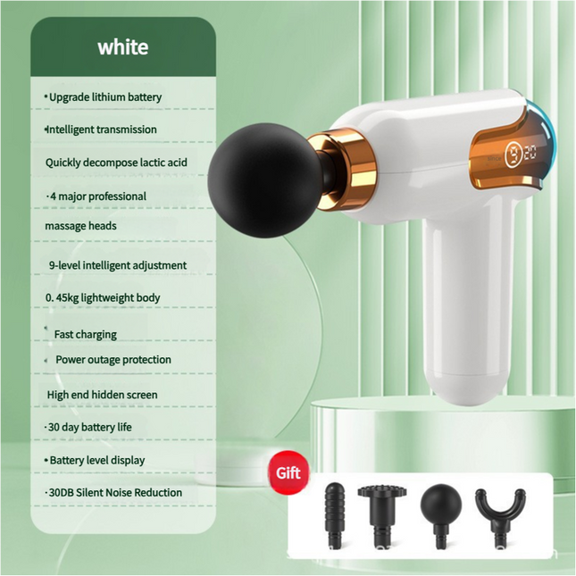 LC002 White Portable Massage Gun – product detail