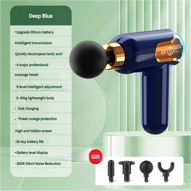 LC002 Deep Blue Portable Massage Gun – product detail